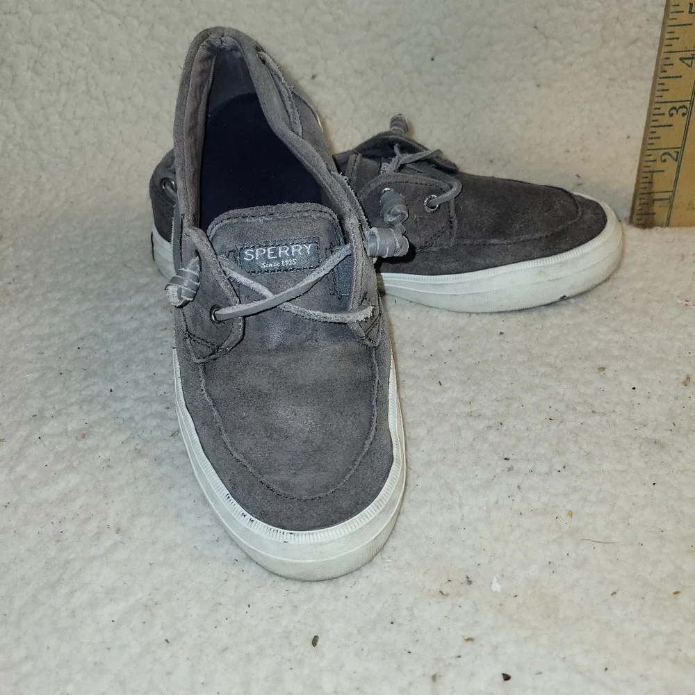 Sperry Top-Sider Gray‎ Crest Boat Canvas Deck Shoes  Womens Size 7.5